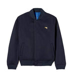 Reversible Bomber Jacket - Navy and Blue Plaid