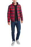 Reversible Puffer Jacket - Red Plaid and Navy