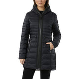 Quilted Down Reversible Coat - Black and Camo