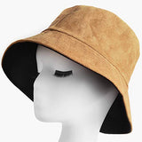 Reversible Bucket Hat - Vegan Suede and Black