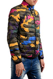 Reversible Down Jacket - Camo and Navy - Small