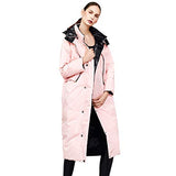 Reversible Hooded Down Coat - Pink and Black