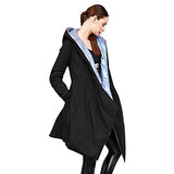 Reversible Asymmetrical Down Coat - Baby Blue and Black