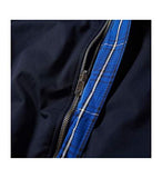 Reversible Bomber Jacket - Navy and Blue Plaid