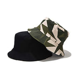 Reversible Bucket Hat - Black and Olive Green