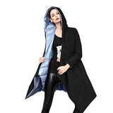 Reversible Asymmetrical Down Coat - Baby Blue and Black