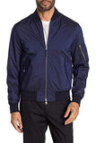 Reversible Wool Puffer Jacket - Navy and Grey - Size 46
