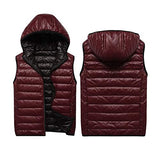 Reversible Down Vest - Black and Burgundy