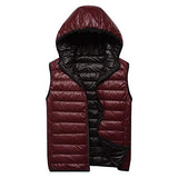 Reversible Down Vest - Black and Burgundy