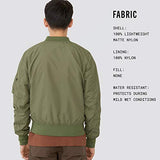 Reversible Light Flight Jacket - Sage and Orange