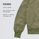 Reversible Light Flight Jacket - Sage and Orange