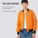 Reversible Light Flight Jacket - Black and Orange