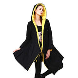 Reversible Asymmetrical Down Coat - Yellow and Black