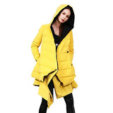 Reversible Asymmetrical Down Coat - Yellow and Black