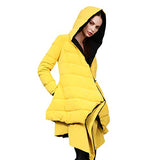 Reversible Asymmetrical Down Coat - Yellow and Black