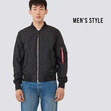 Reversible Light Flight Jacket - Black and Orange