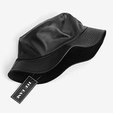 Reversible Bucket Hat - Vegan Leather and Black