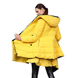 Reversible Asymmetrical Down Coat - Yellow and Black