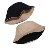 Reversible Bucket Hat - Khaki Beige and Black