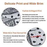 Reversible Bucket Hat - Paisley White and Black