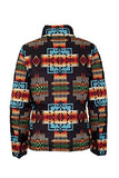 Reversible Down Ski Jacket - Black and Urban Tribal