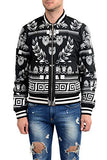 Reversible Bomber Jacket - Black and White - Large