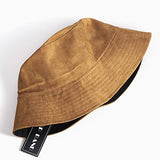 Reversible Bucket Hat - Vegan Suede and Black