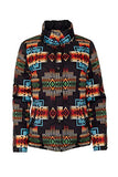 Reversible Down Ski Jacket - Black and Urban Tribal