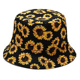 Reversible Bucket Hat - Floral and Black