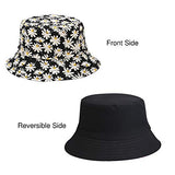 Reversible Bucket Hat - Floral and Black