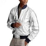 Reversible Bomber Jacket - Silver and Navy