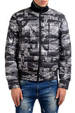 Reversible Insulated Parka Jacket - Black and Grey Camo - Small
