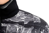 Reversible Insulated Parka Jacket - Black and Grey Camo - Small
