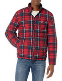 Reversible Puffer Jacket - Red Plaid and Navy