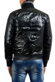 Reversible Insulated Parka Jacket - Black and Grey Camo - Small