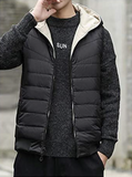 Reversible Down Hooded Vest - Cream and Black