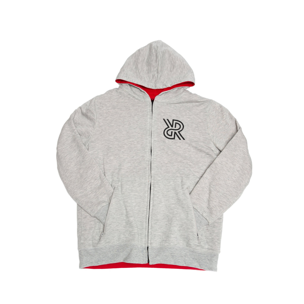 Reversible Hoodie Full Zip - Red and Grey – ALLREVERSIBLE