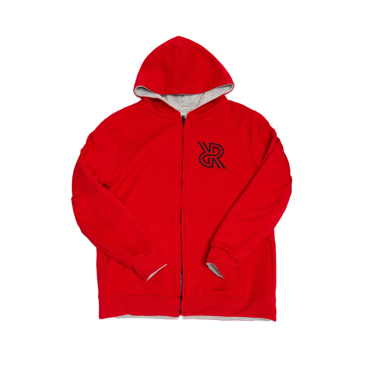 Reversible Hoodie Full Zip - Red and Grey – ALLREVERSIBLE