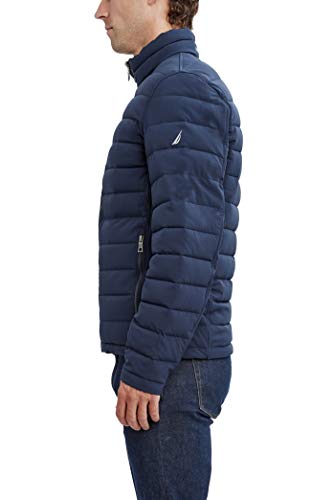 Nautica Men's Stretch Reversible Midweight Puffer Jacket, Wind and Water  Resistant, Navy, Small : : Clothing, Shoes & Accessories