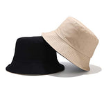 Reversible Bucket Hat - Khaki Beige and Black