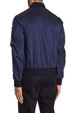 Reversible Wool Puffer Jacket - Navy and Grey - Size 46