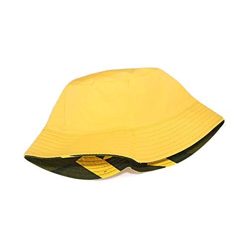 Reversible Bucket Hat - Unisex - Yellow and Olive Green – ALLREVERSIBLE