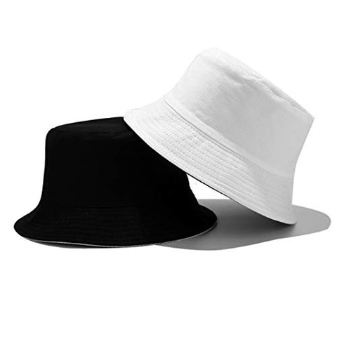 Reversible Bucket Hat White and ALLREVERSIBLE Black Unisex - - –