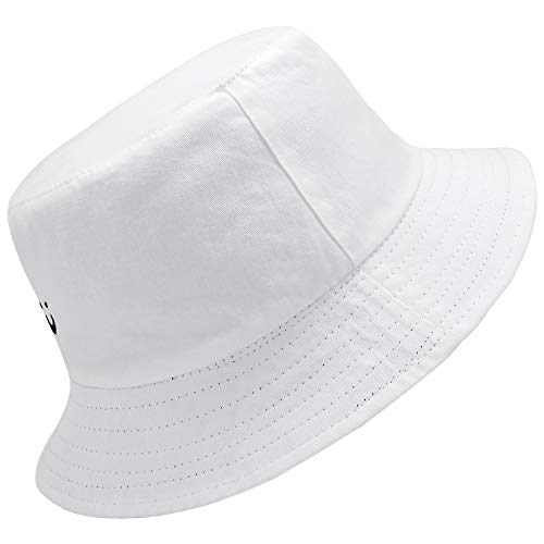 Bucket Hat Reversible Women's One Size Polka Dot Black White + Shiny  black side