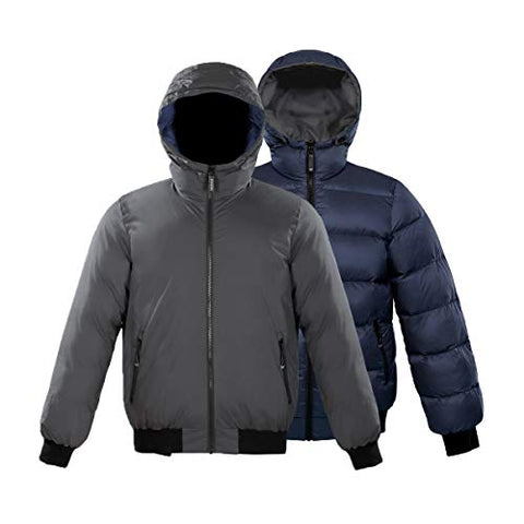 F Naf Jacket Reverable Reversible 750 Down Jacket - Men's - Triple F.A.T. - Navy and Grey ...