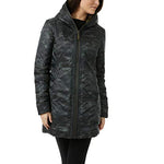 Quilted Down Reversible Coat - Black and Camo