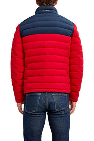 Reversible Puffer Jacket Men's Nautica Red and Navy