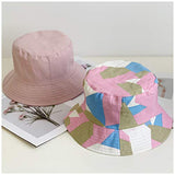Reversible Bucket Hat - Pink and Light Blue