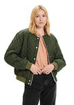 Reversible Sherpa Bomber Jacket - Olive and Cream