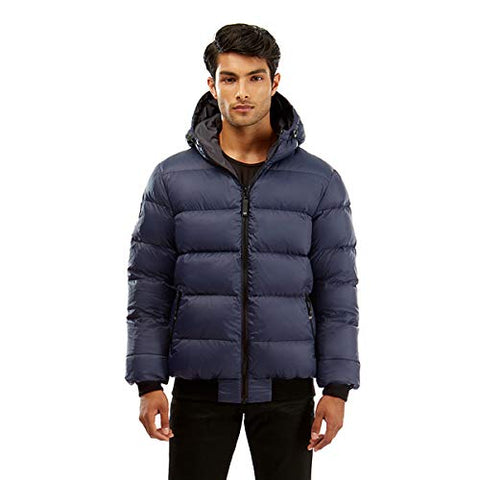 Reversible 750 Down Jacket - Navy and Grey